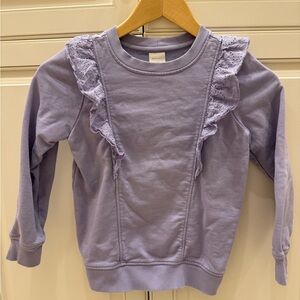 Hanna Andersson Lilac Ruffle Sweatshirt
